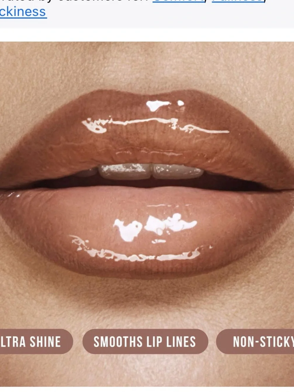 HUDA BEAUTY faux filler lip gloss- honey